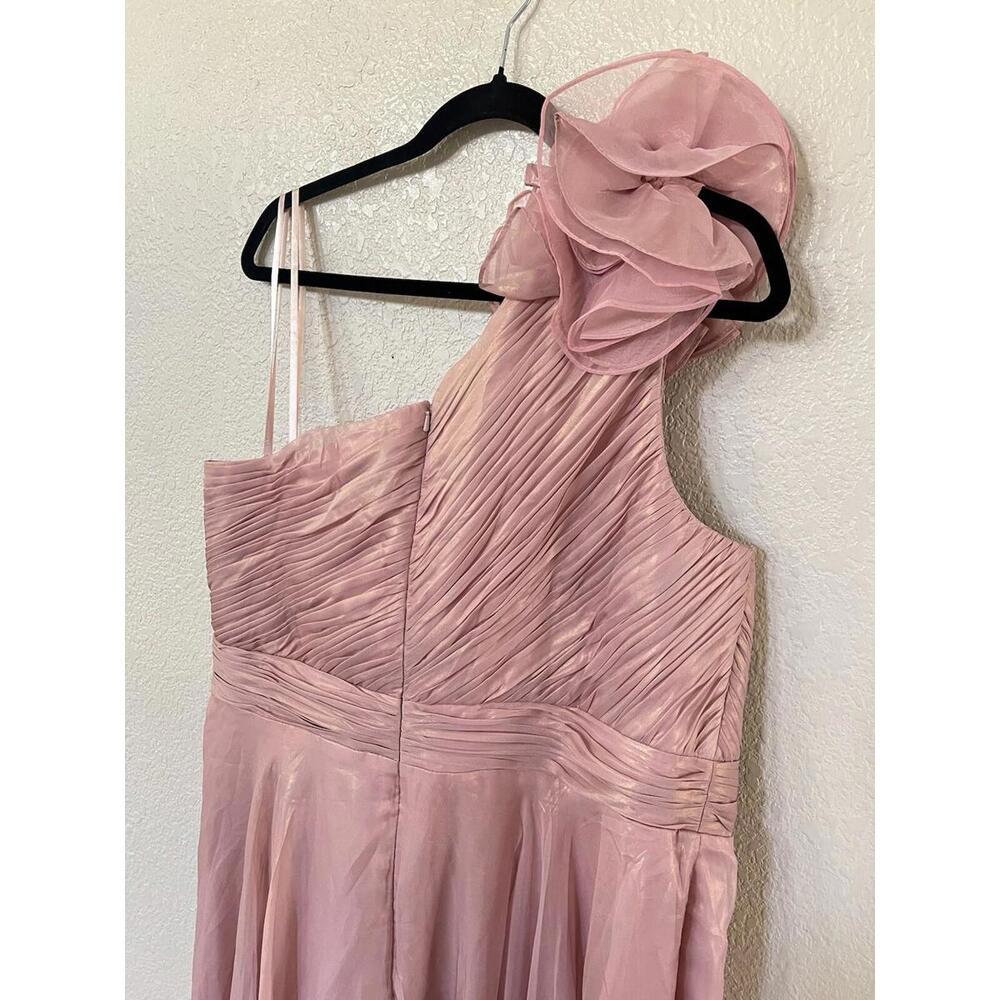 New Mac Duggal ROSETTE ONE SHOULDER Floral Appliqued Formal Dress Rose 16 $498 - Picture 7 of 9